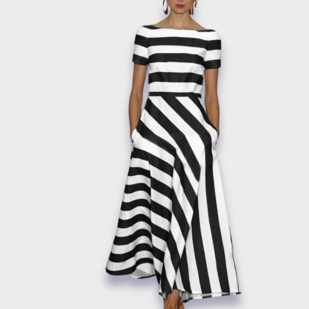 Janell ™️ - Chemise longue à rayures faites main