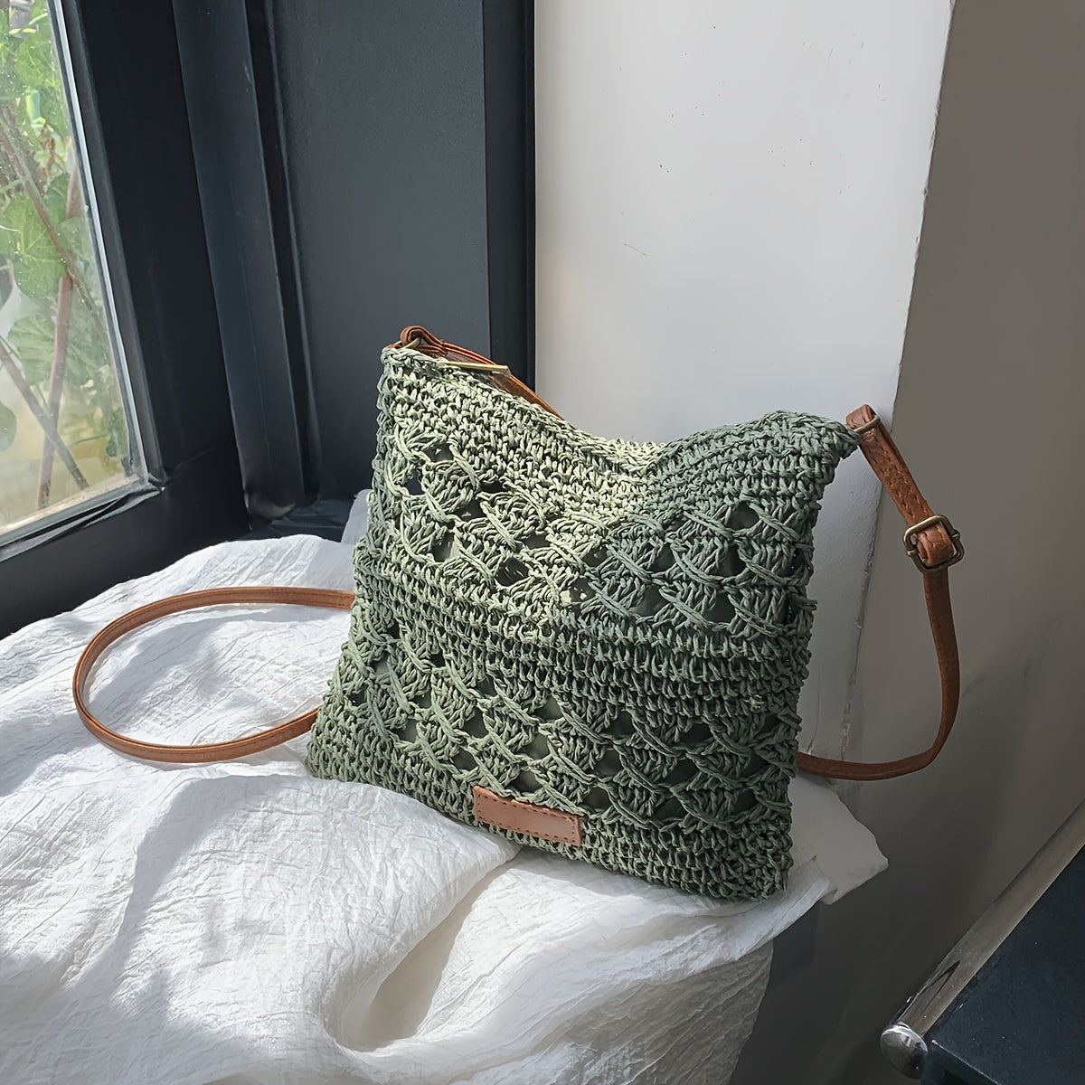 Borsa a spalla in paglia chic