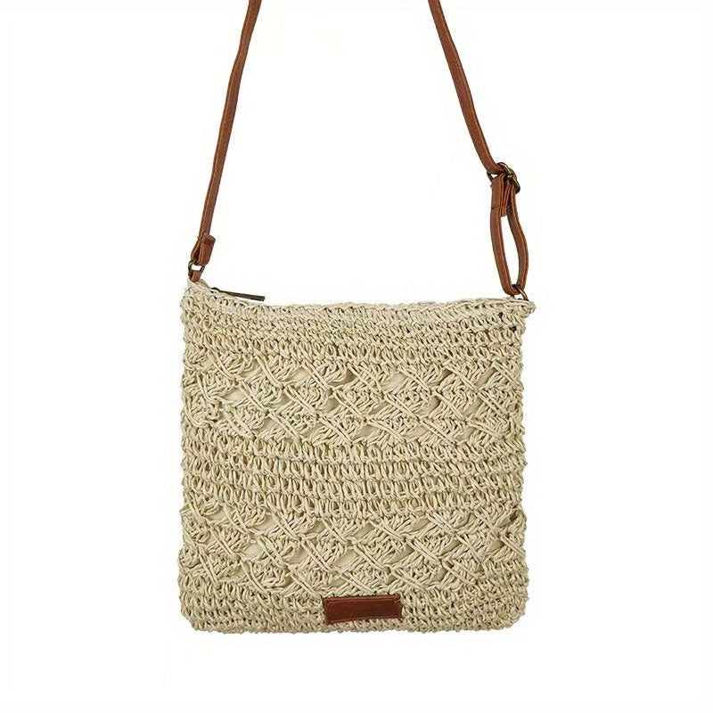Borsa a spalla in paglia chic