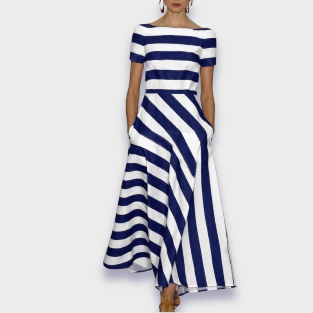 Janell ™️ - Chemise longue à rayures faites main