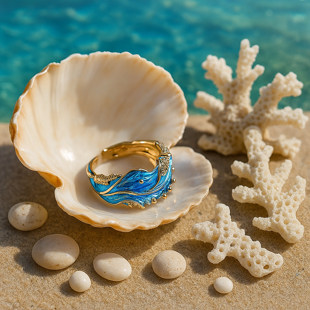 Ondine - Anello ondulato vintage