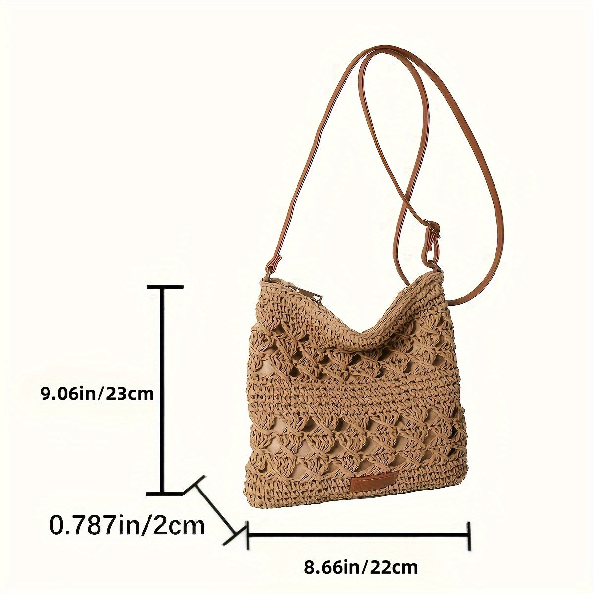Borsa a spalla in paglia chic