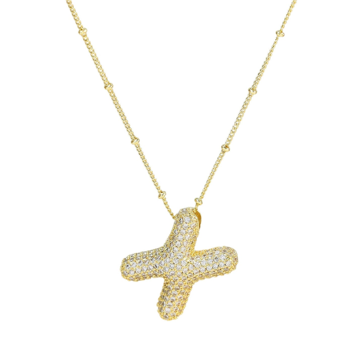 Savannah | Collana con Lettera a Bolla in Diamante