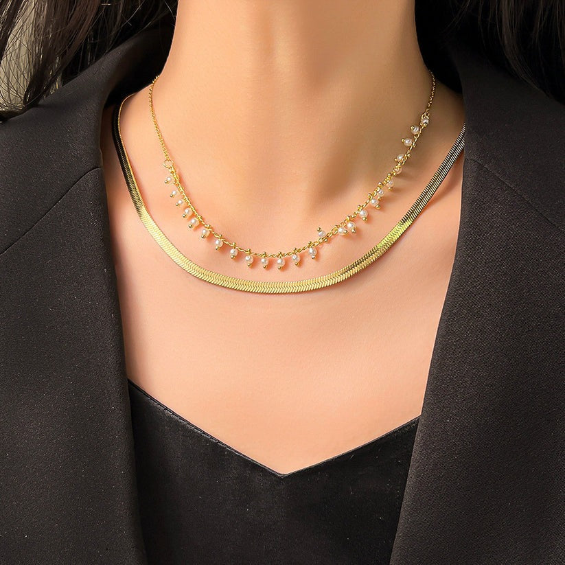 Marizanne | Collana Serpente di Lusso & Set di Gioielli con Perle in Oro 18K