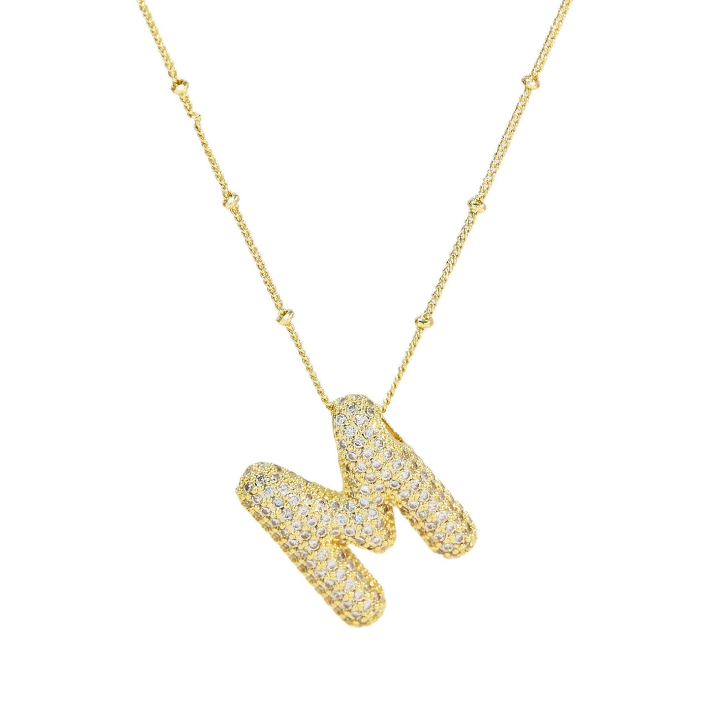 Savannah | Collana con Lettera a Bolla in Diamante