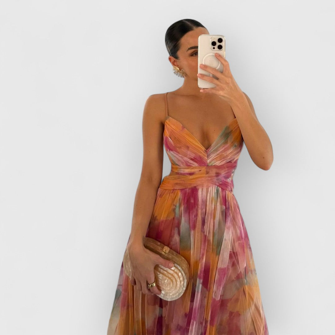 Verity ™️ - Abito lungo con stampa floreale