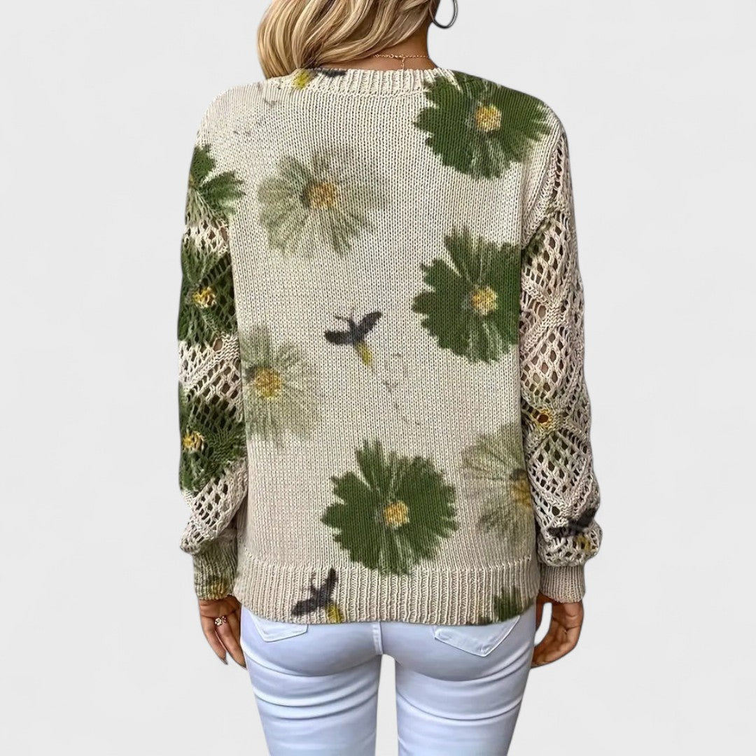 Aurélie - Maglia elegante con disegno floreale
