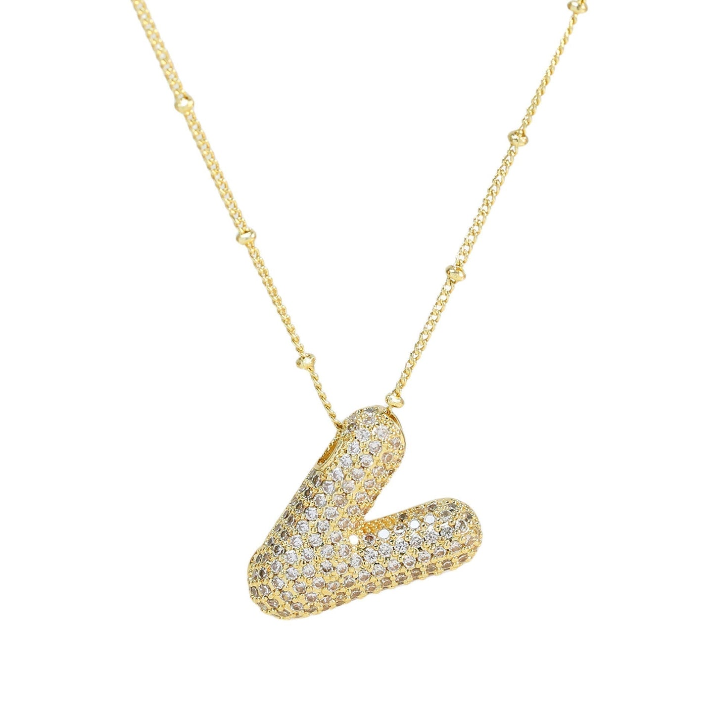 Savannah | Collana con Lettera a Bolla in Diamante