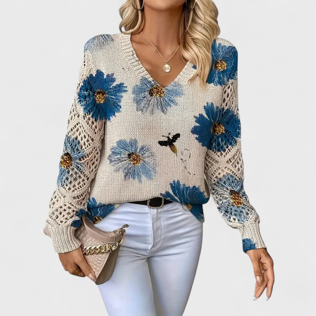 Aurélie - Maglia elegante con disegno floreale