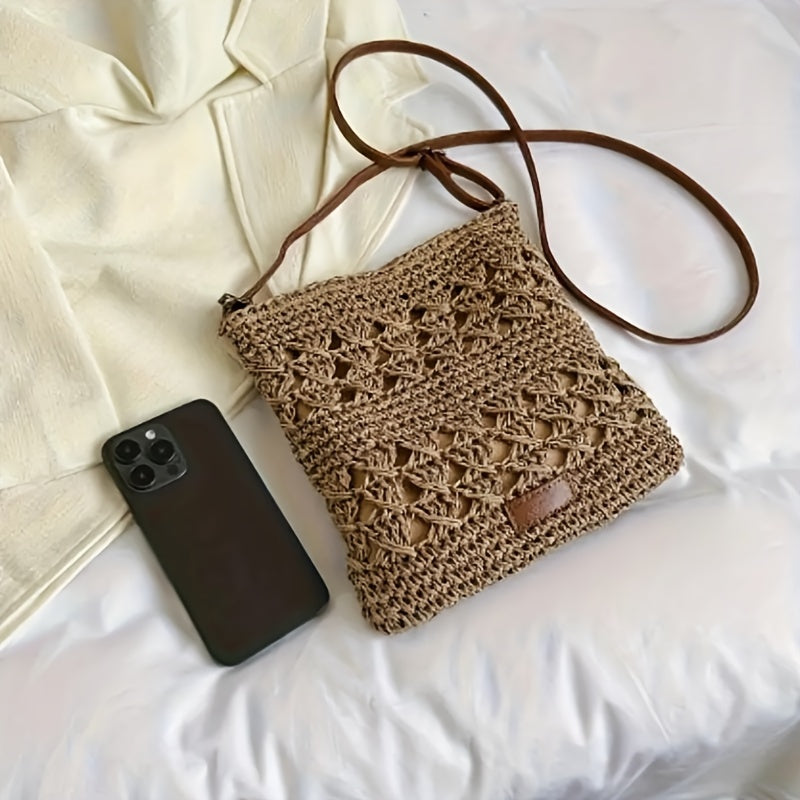 Borsa a spalla in paglia chic