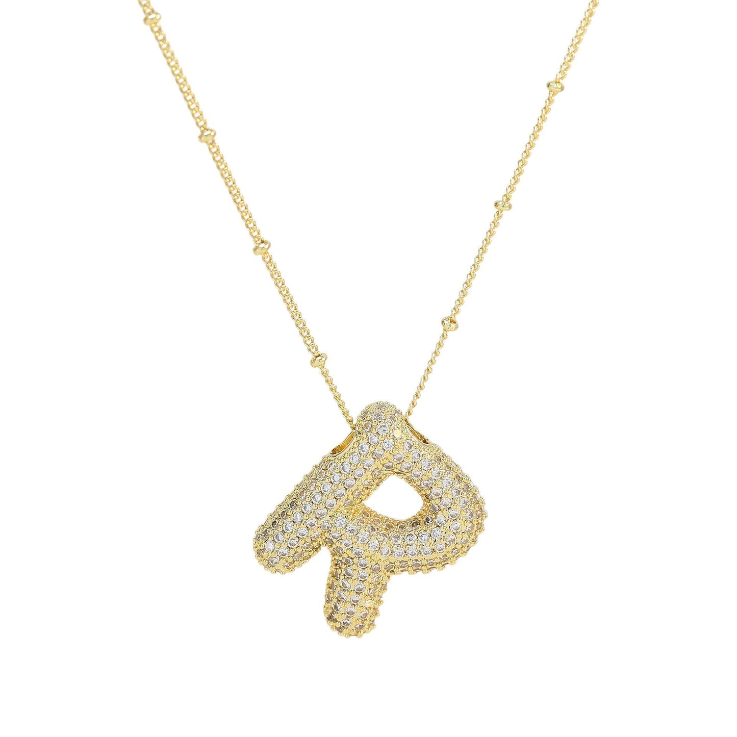 Savannah | Collana con Lettera a Bolla in Diamante