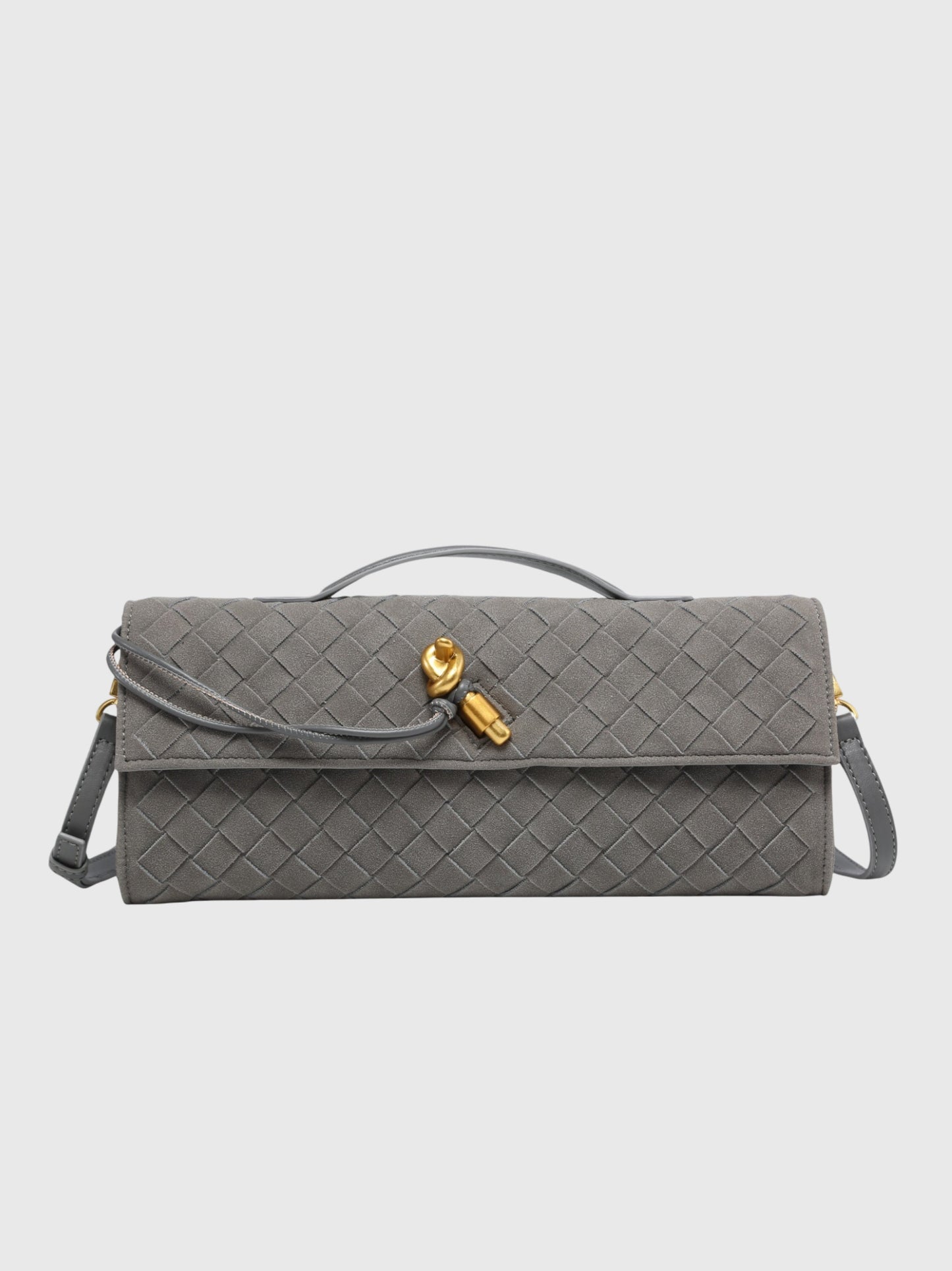 Cherry | Clutch in Suede Intrecciato di Lusso