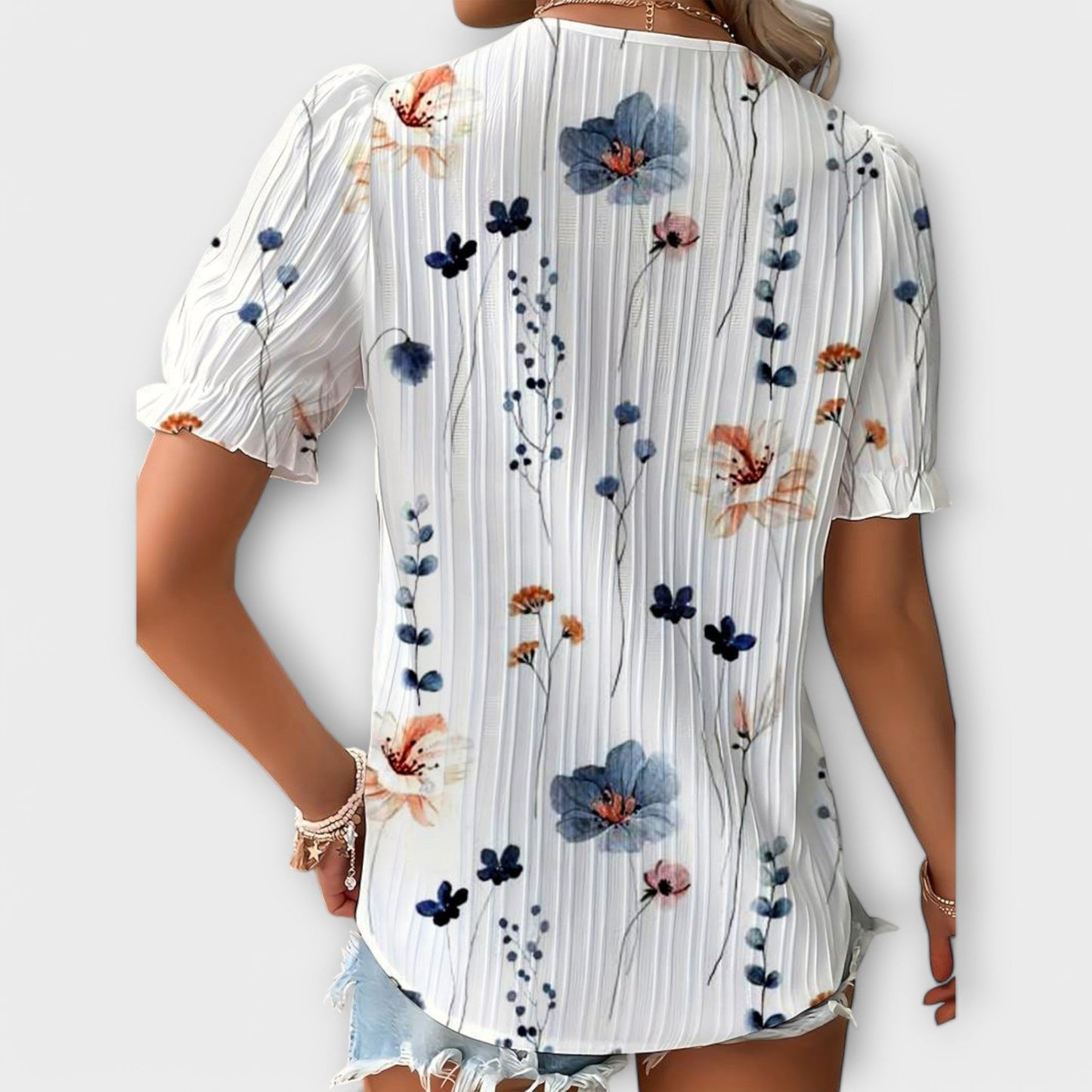 Emily - Blusa alla moda con scollo a punta
