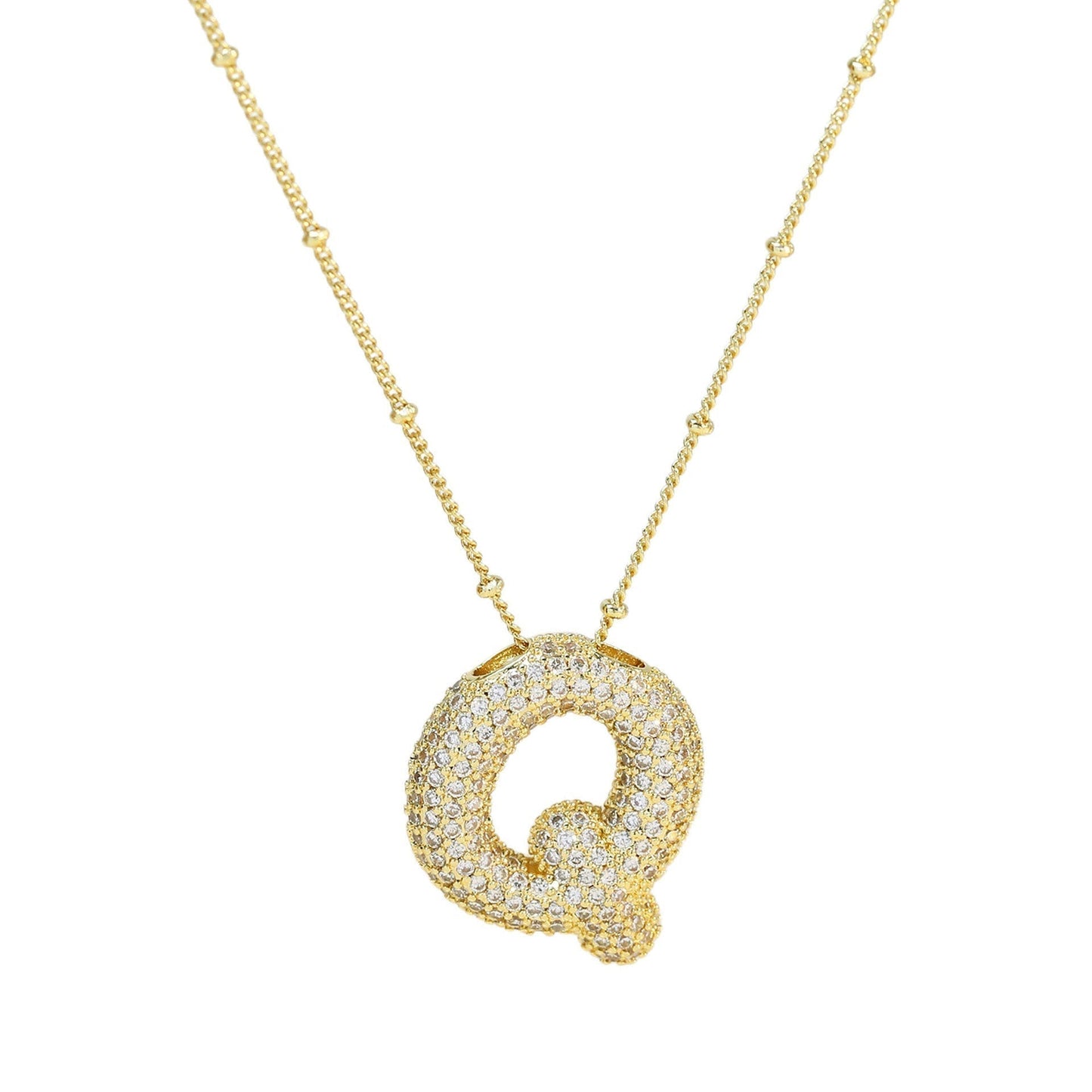 Savannah | Collana con Lettera a Bolla in Diamante