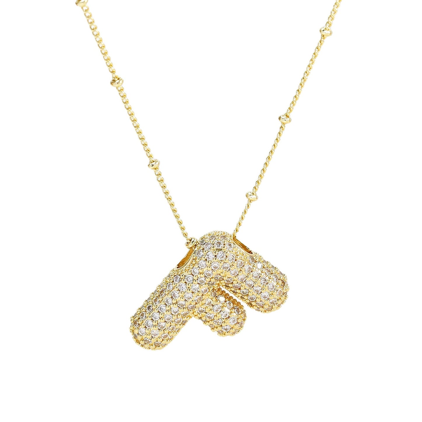 Savannah | Collana con Lettera a Bolla in Diamante