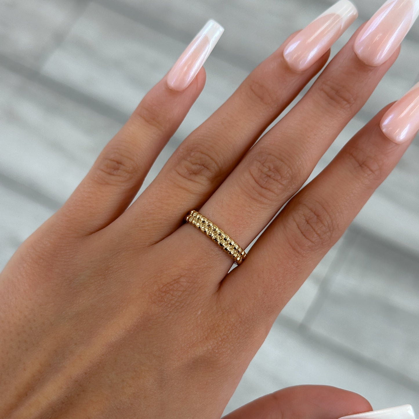 Aiza Beaded Band Ring