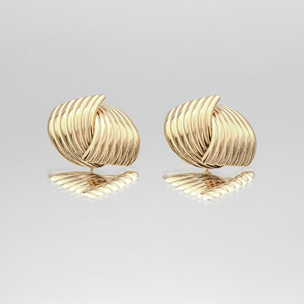 Amaya Fluted Fan Earrings
