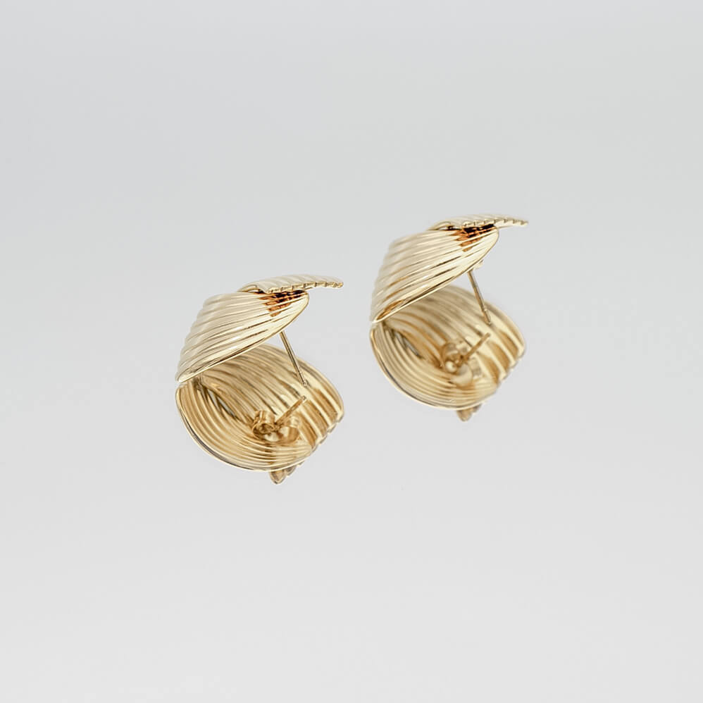 Amaya Fluted Fan Earrings