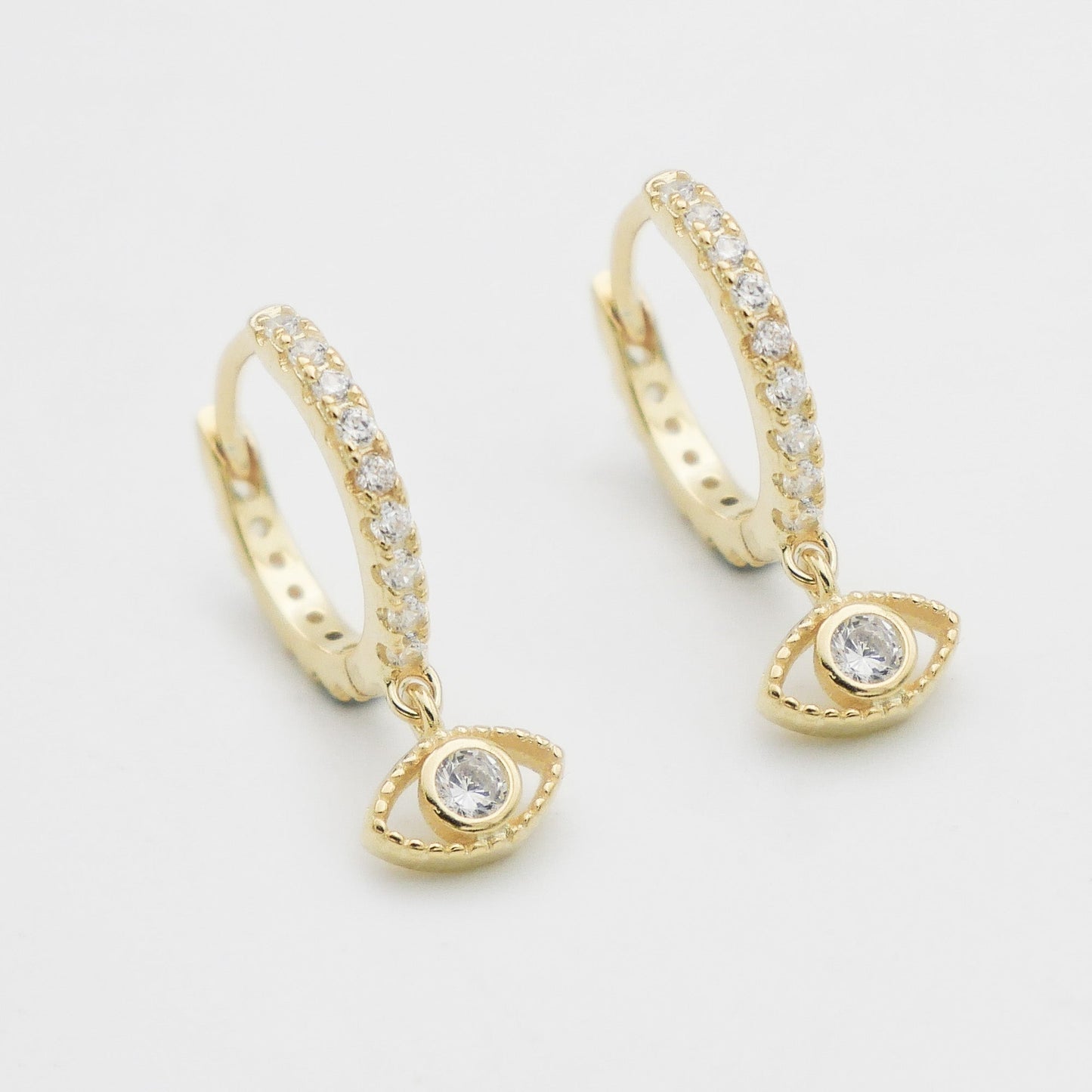 Ana Eye Huggie Earrings