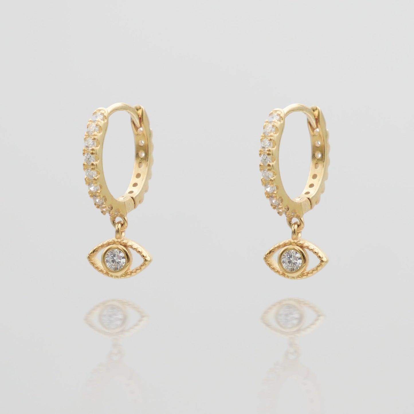 Ana Eye Huggie Earrings