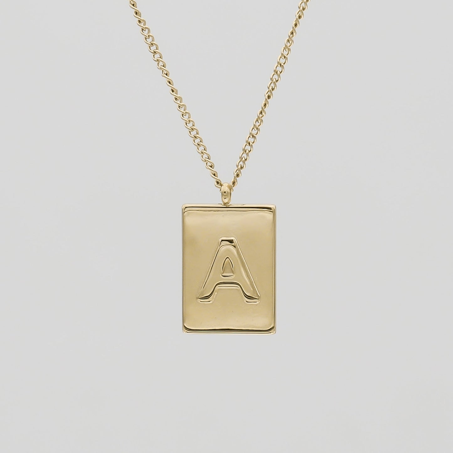 Athena Initial Tablet Necklace