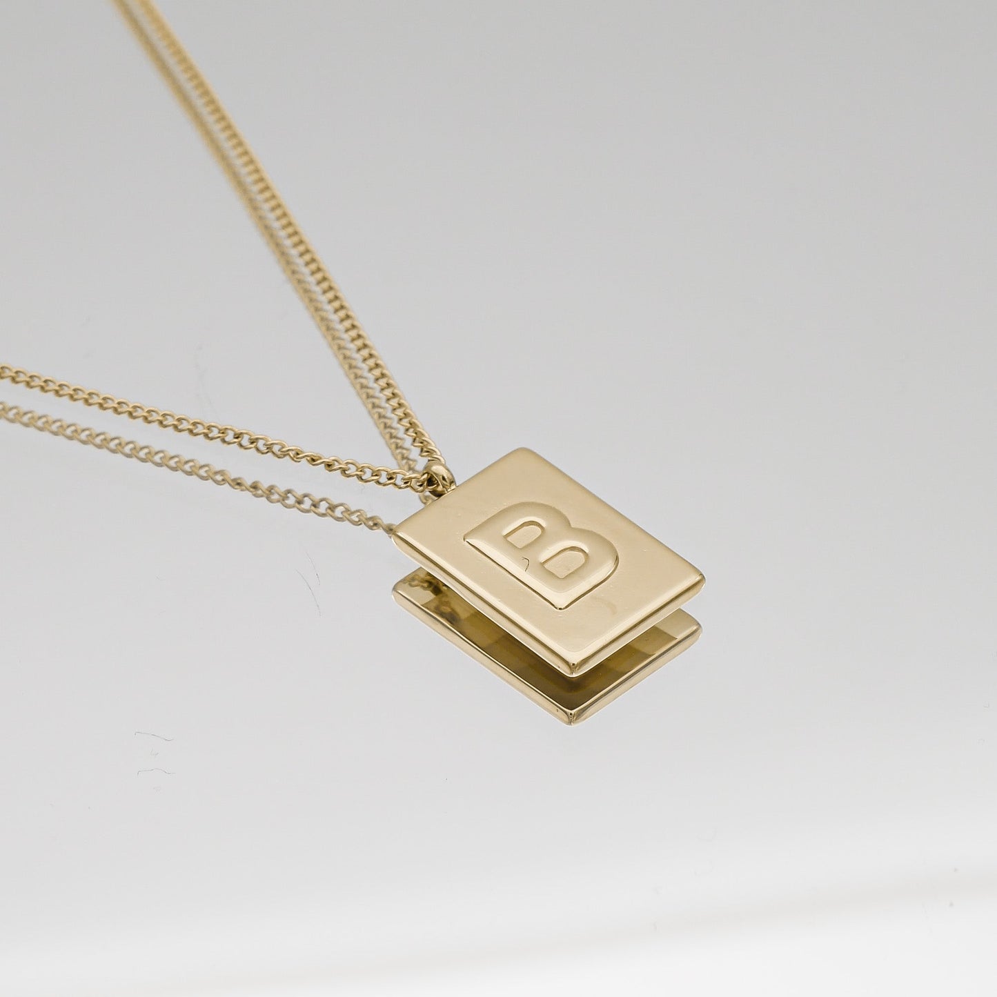 Athena Initial Tablet Necklace