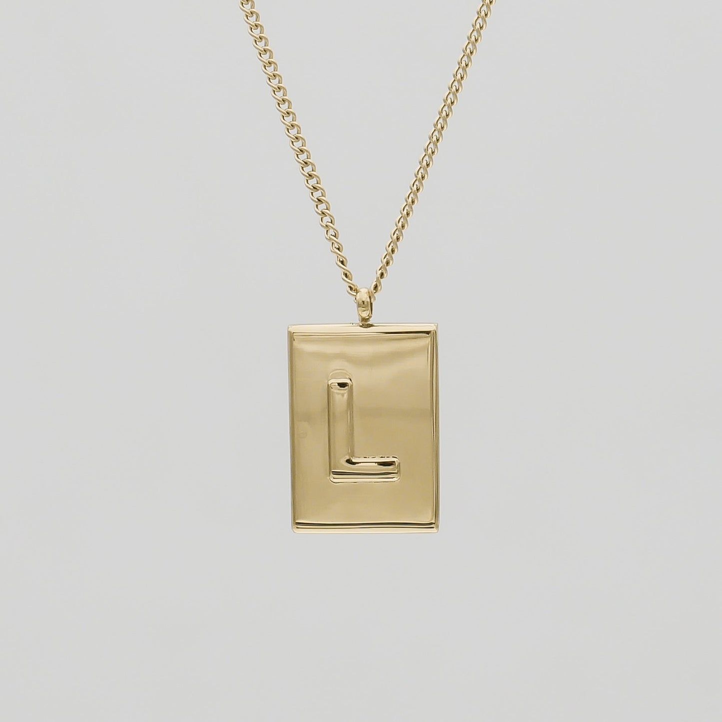 Athena Initial Tablet Necklace