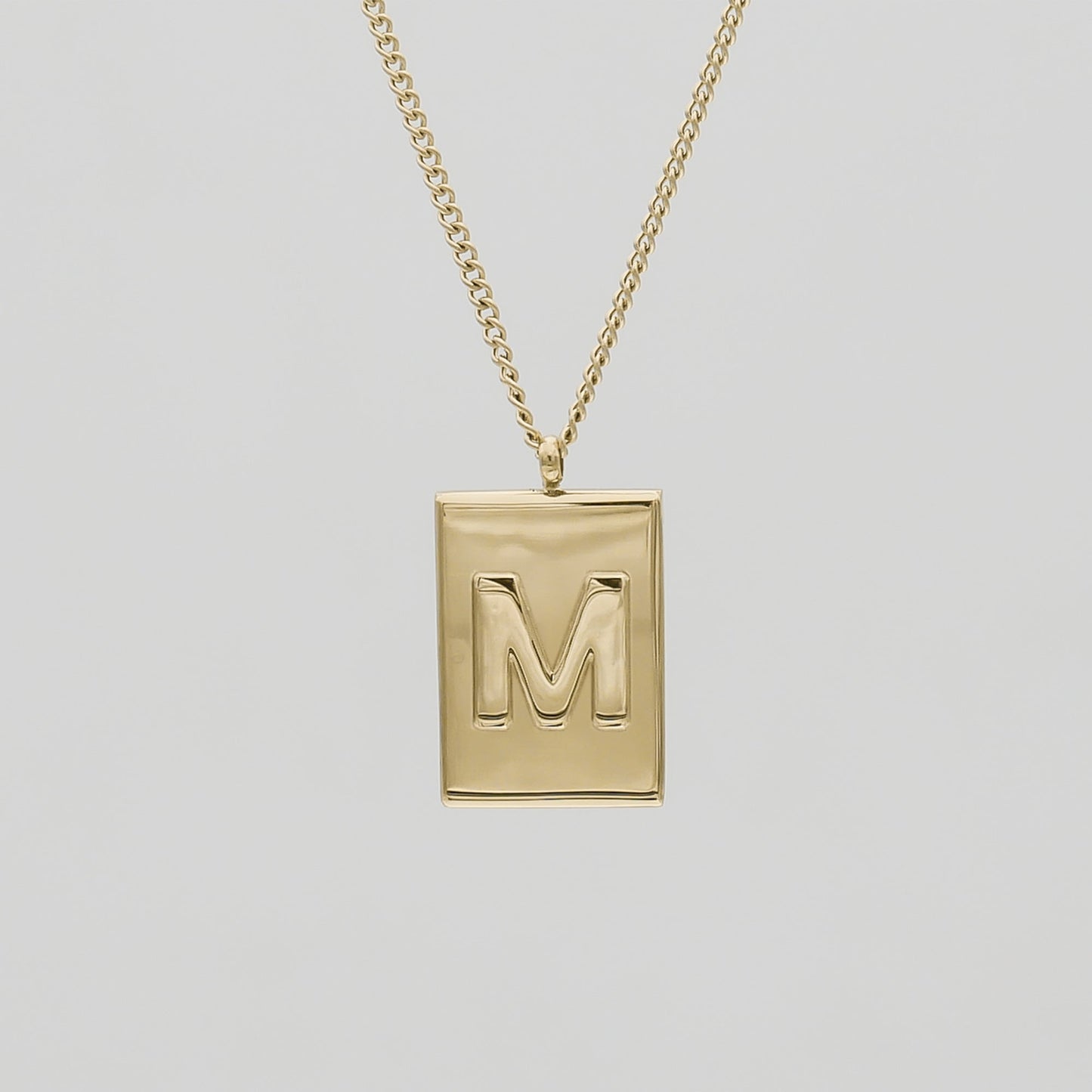 Athena Initial Tablet Necklace