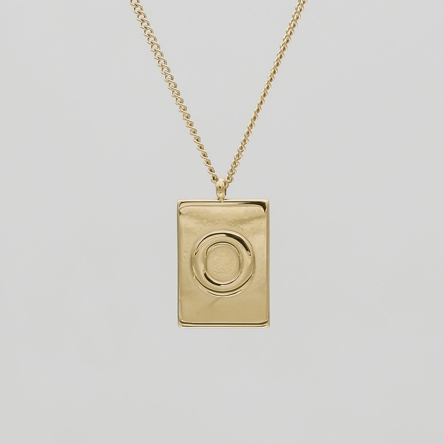 Athena Initial Tablet Necklace