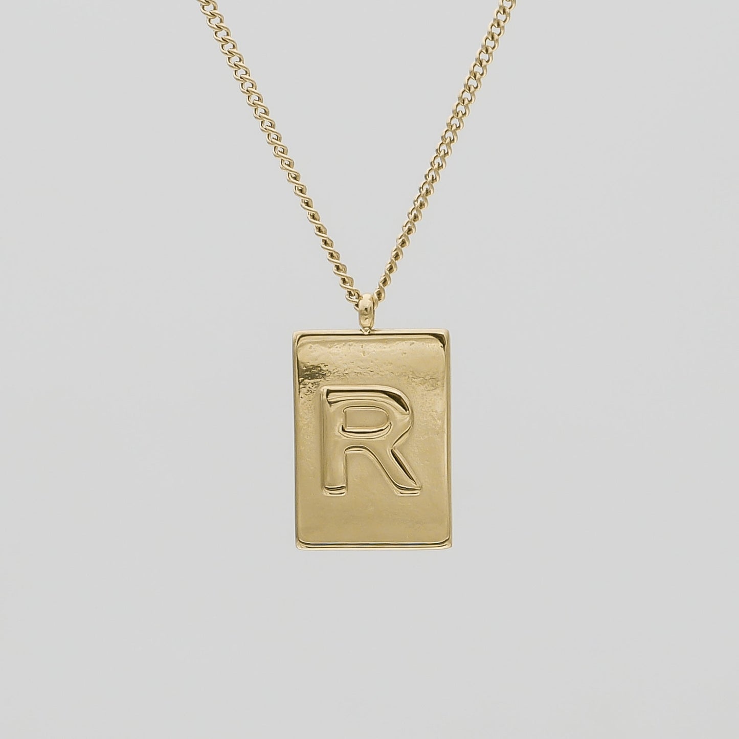 Athena Initial Tablet Necklace