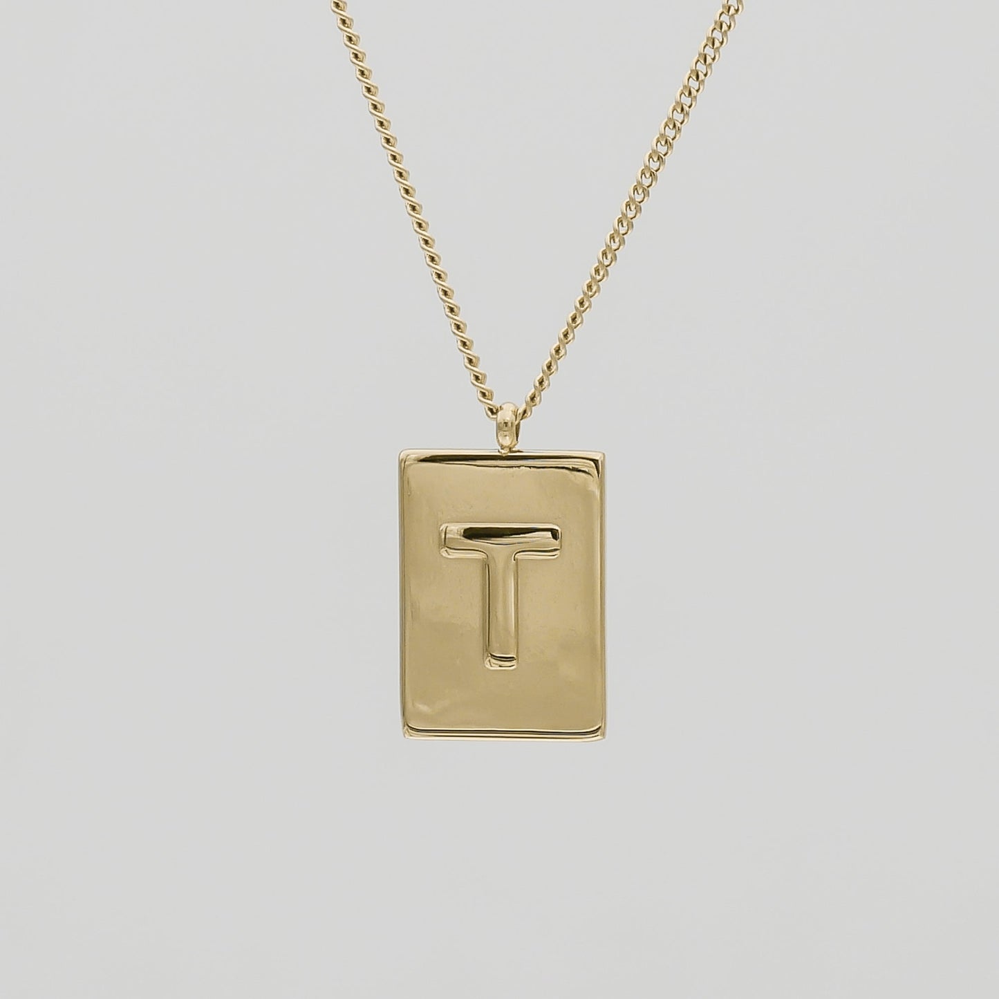 Athena Initial Tablet Necklace