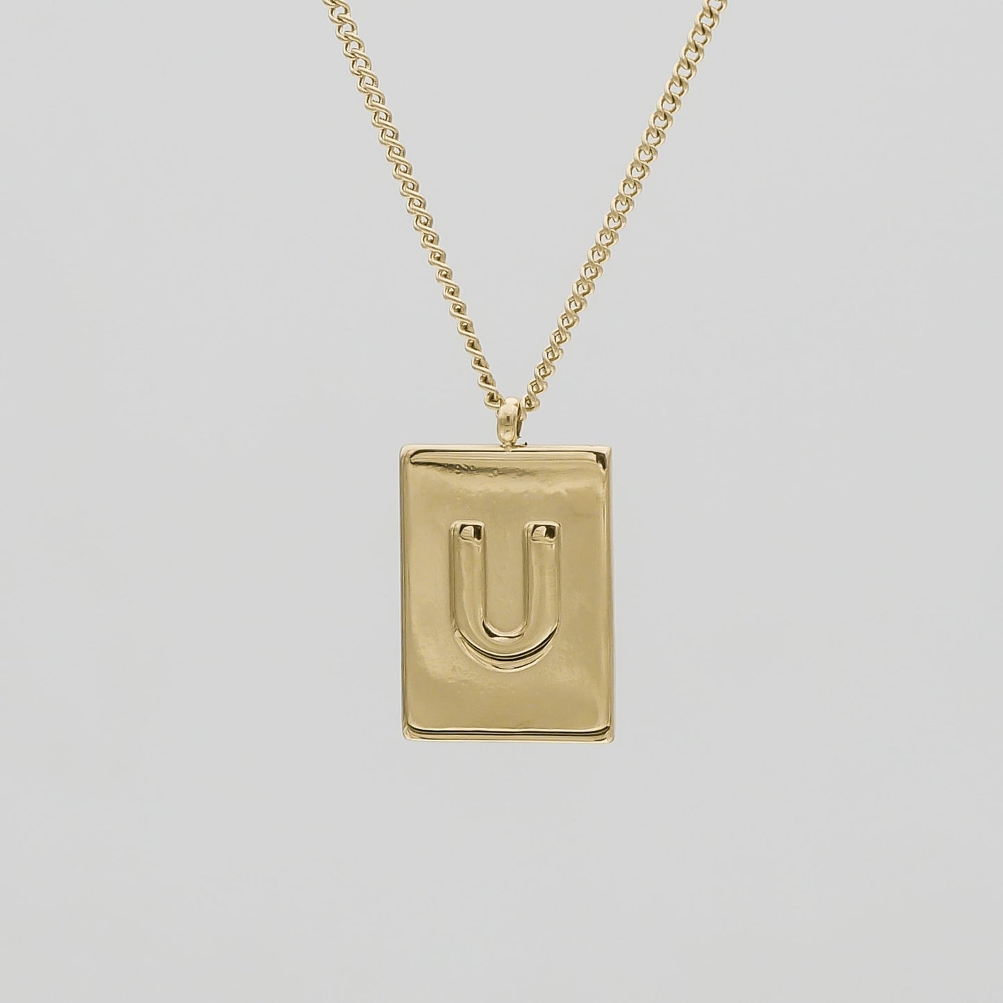 Athena Initial Tablet Necklace