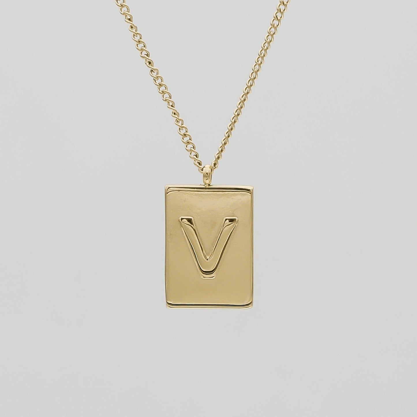 Athena Initial Tablet Necklace