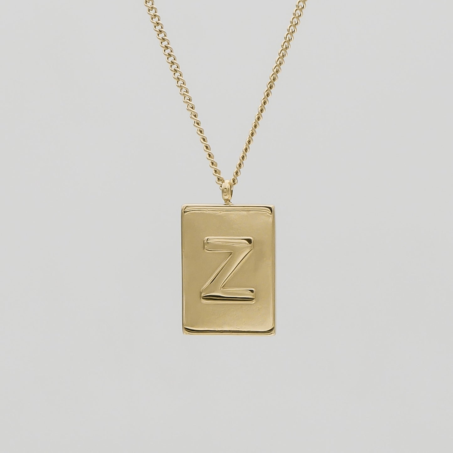 Athena Initial Tablet Necklace