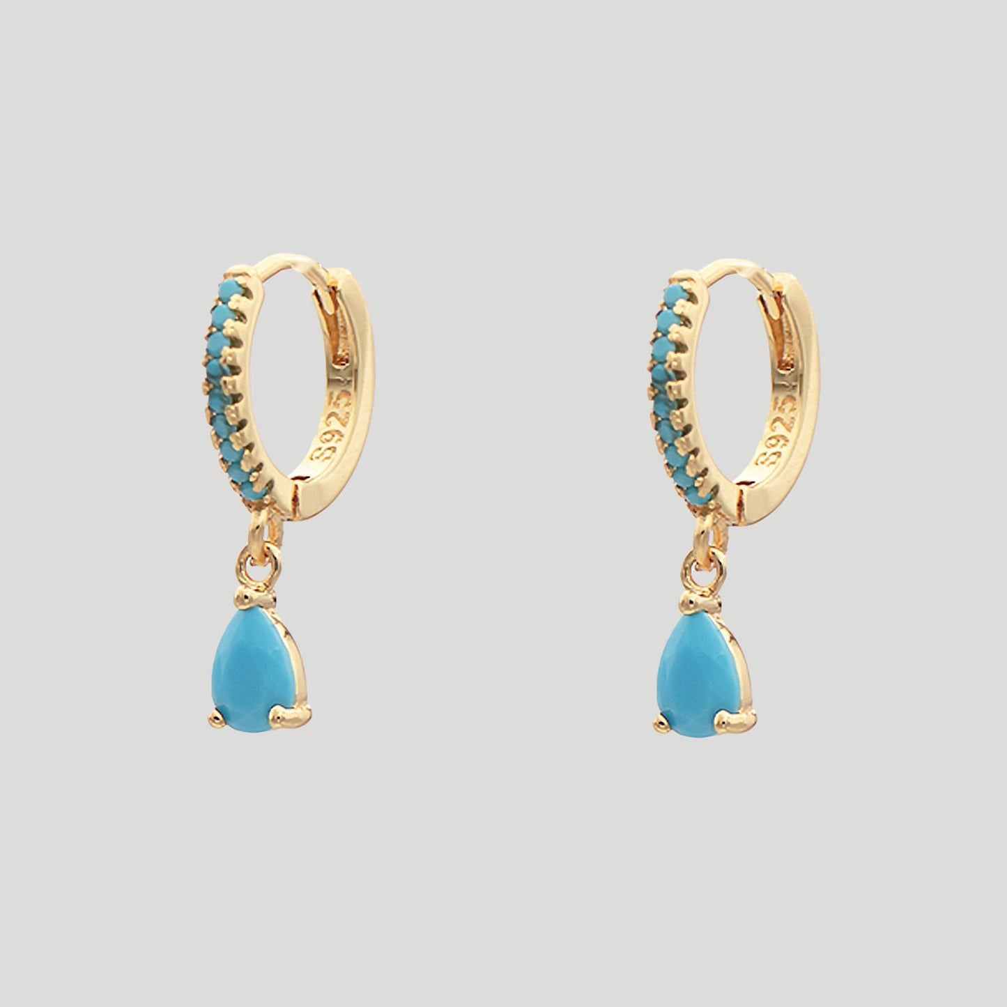 Aurora Gemstone Huggie Earrings