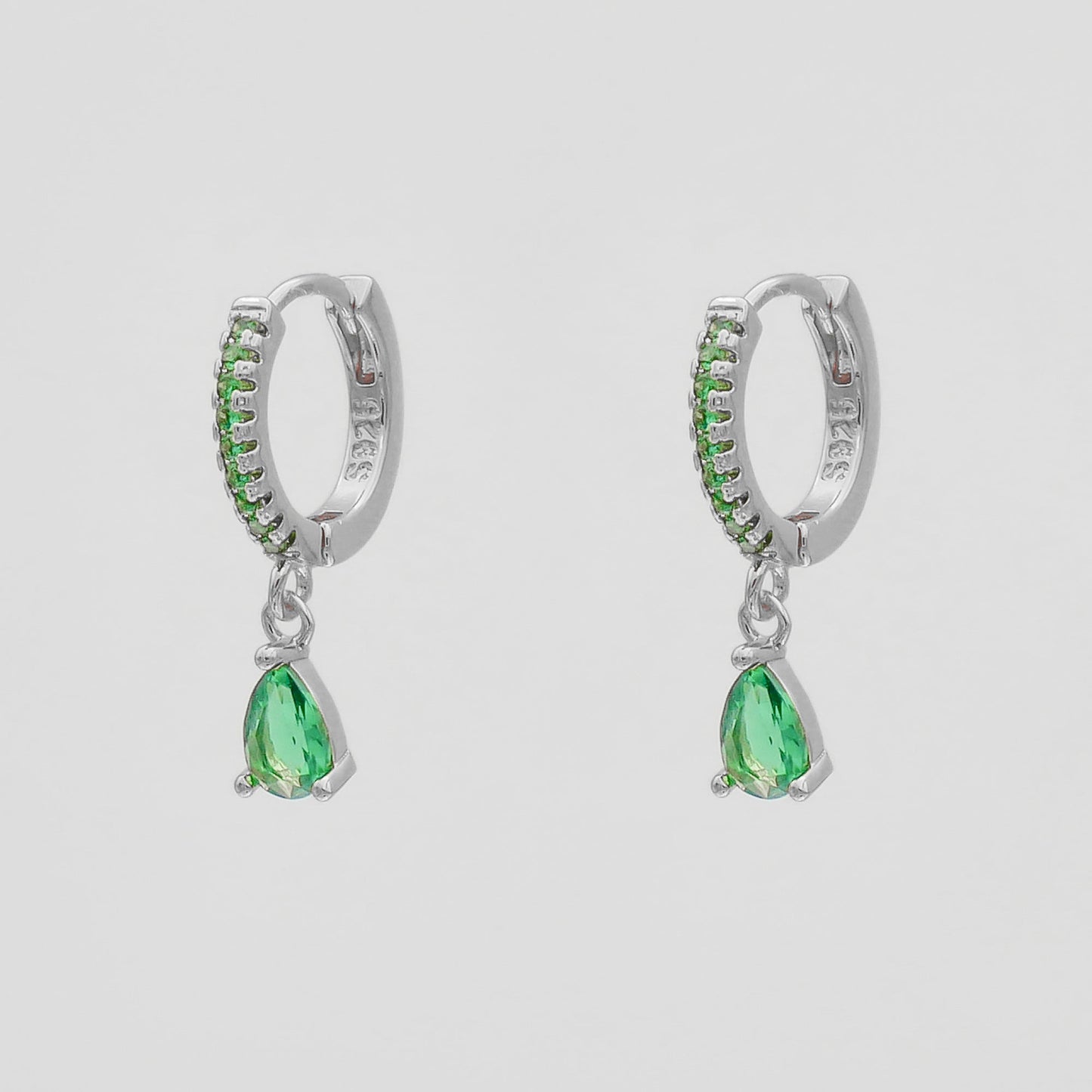 Aurora Gemstone Huggie Earrings