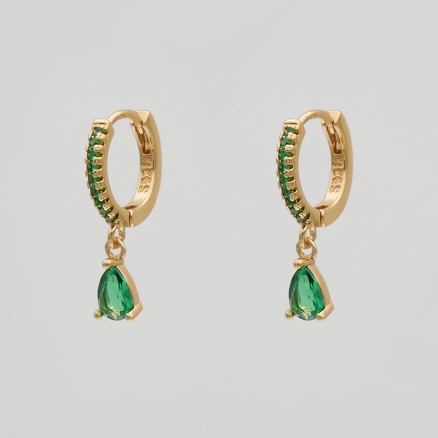 Aurora Gemstone Huggie Earrings