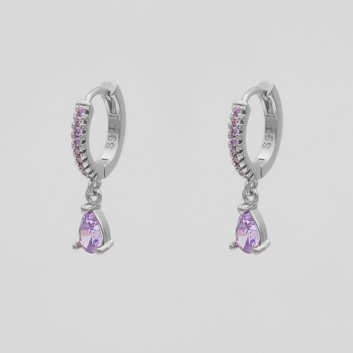 Aurora Gemstone Huggie Earrings