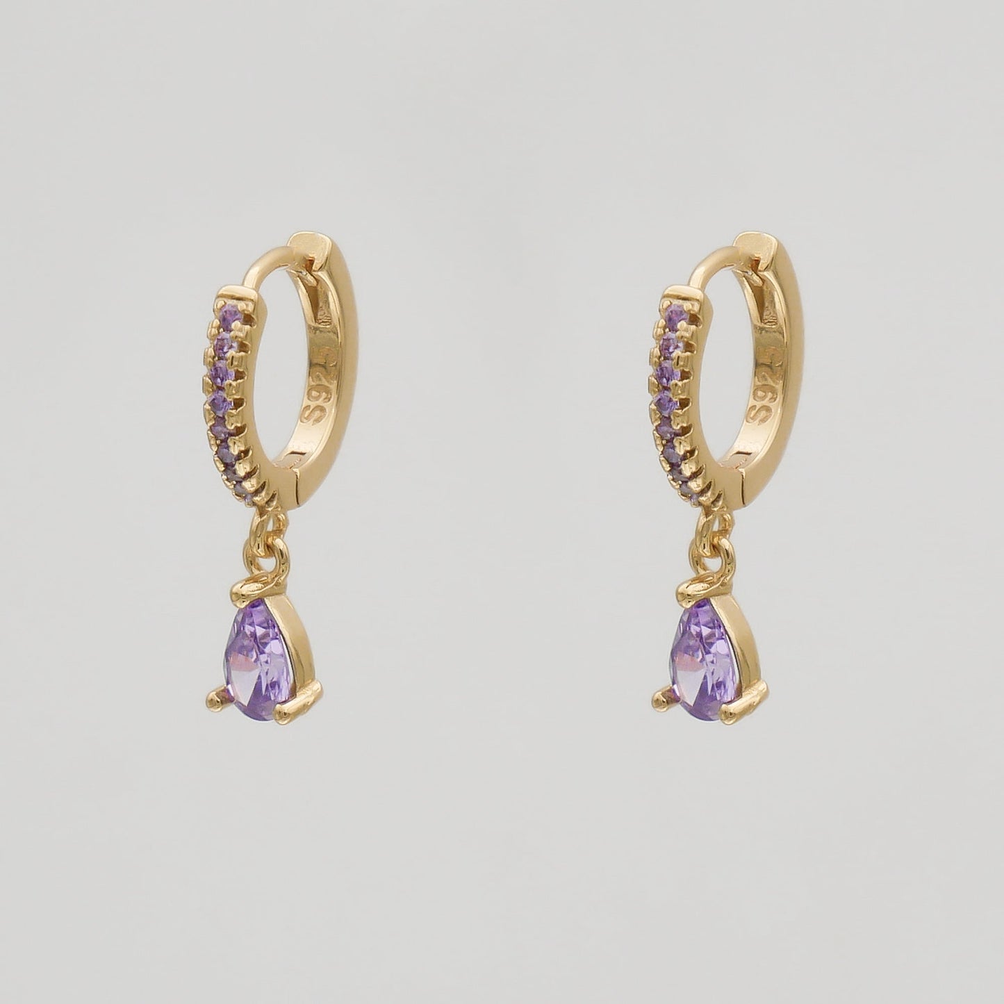 Aurora Gemstone Huggie Earrings