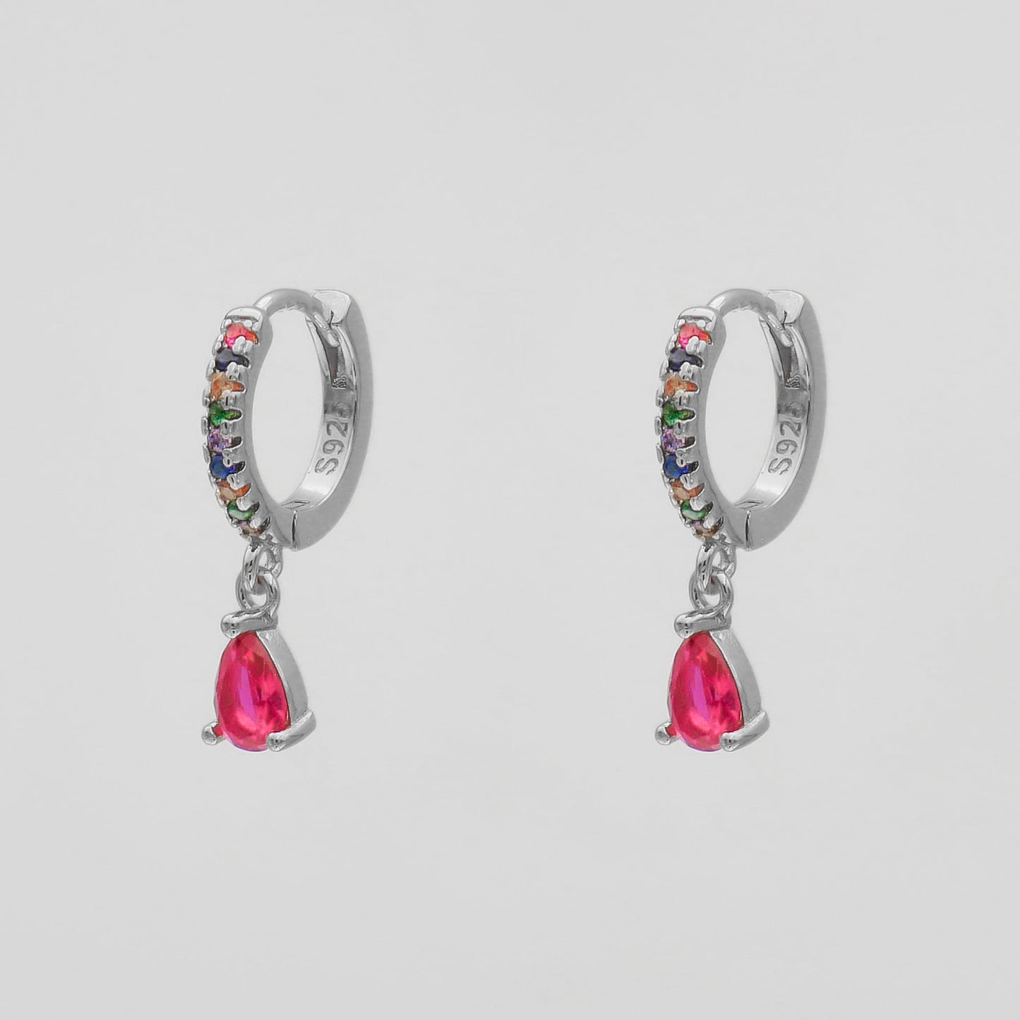 Aurora Gemstone Huggie Earrings