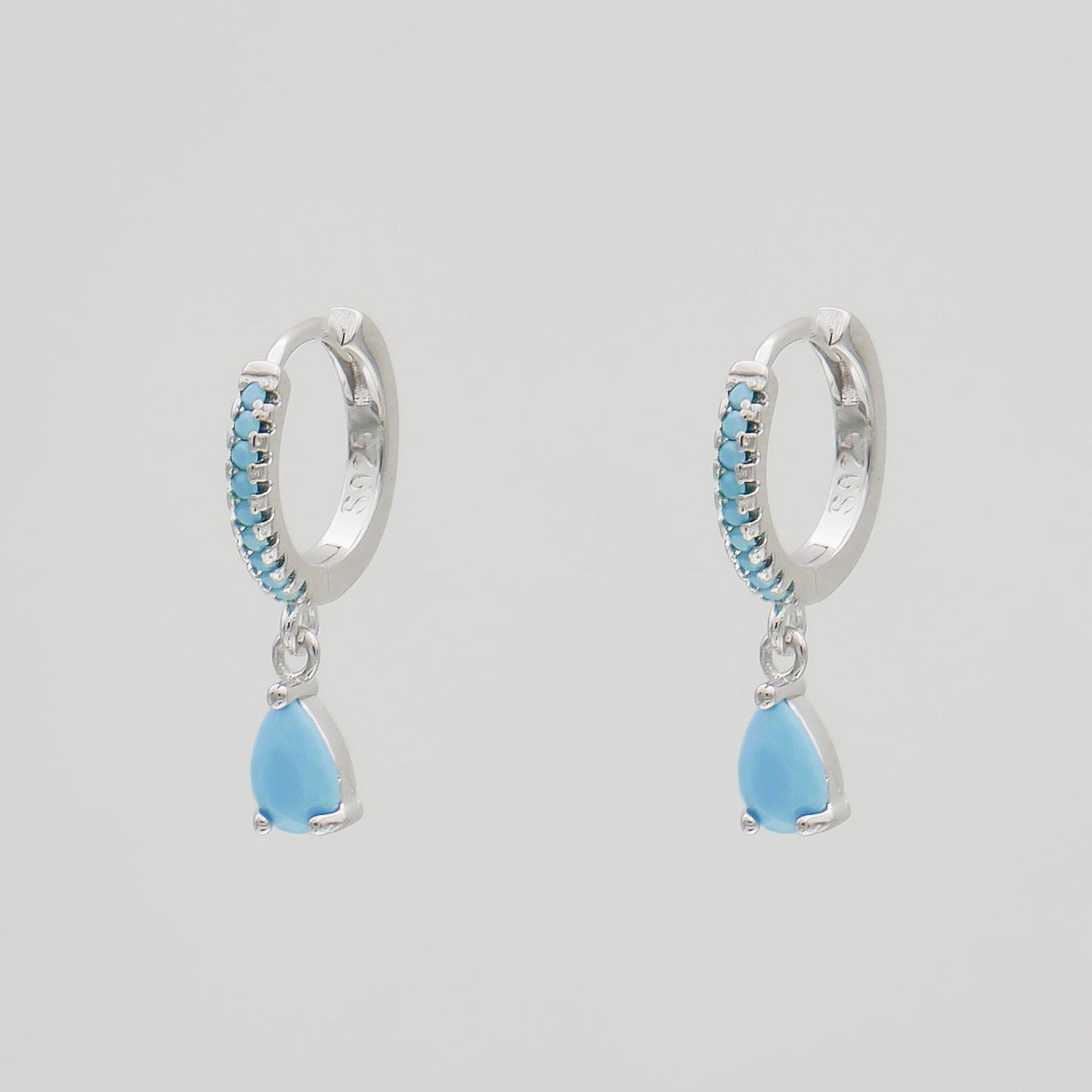 Aurora Gemstone Huggie Earrings