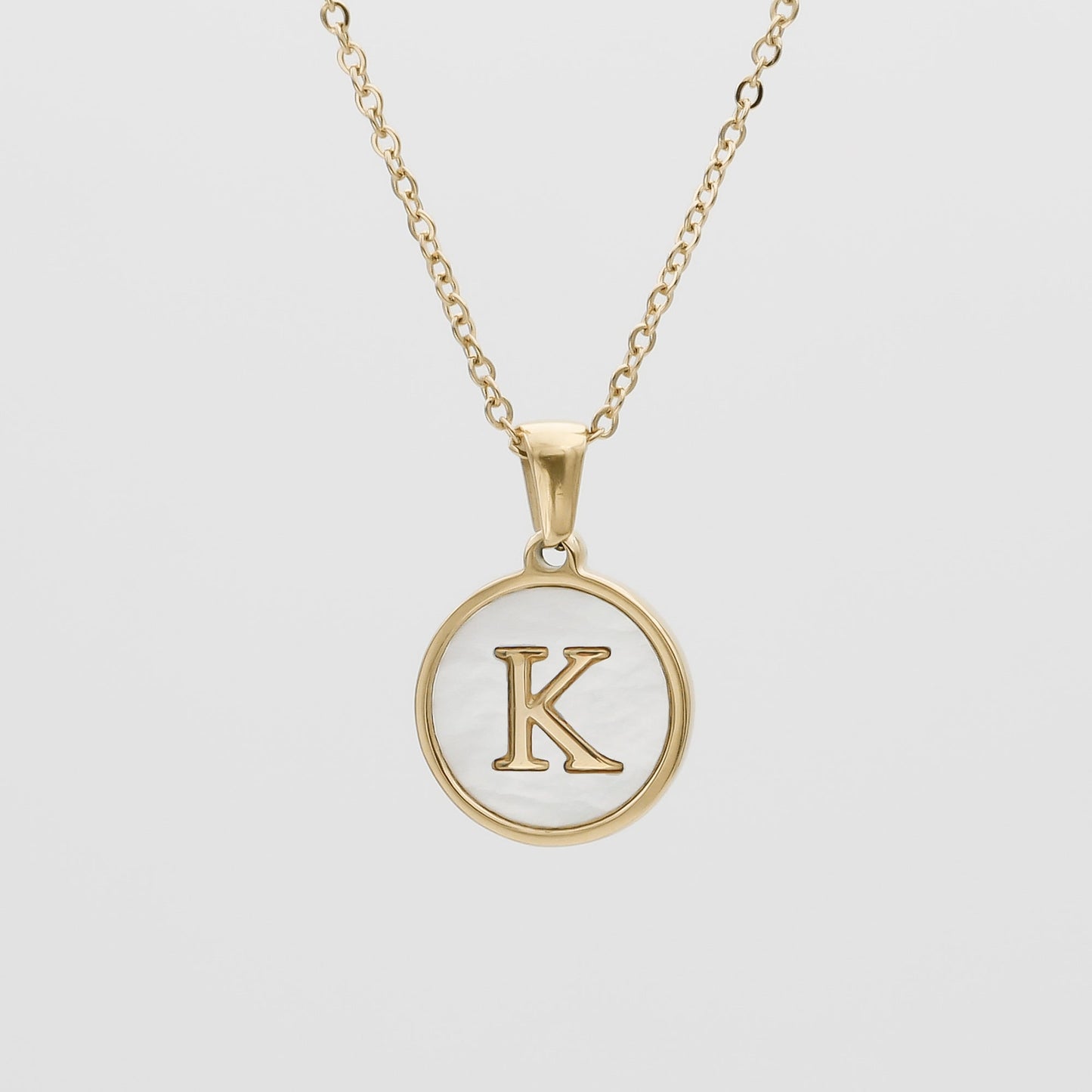 Ava Opal Initial Necklace
