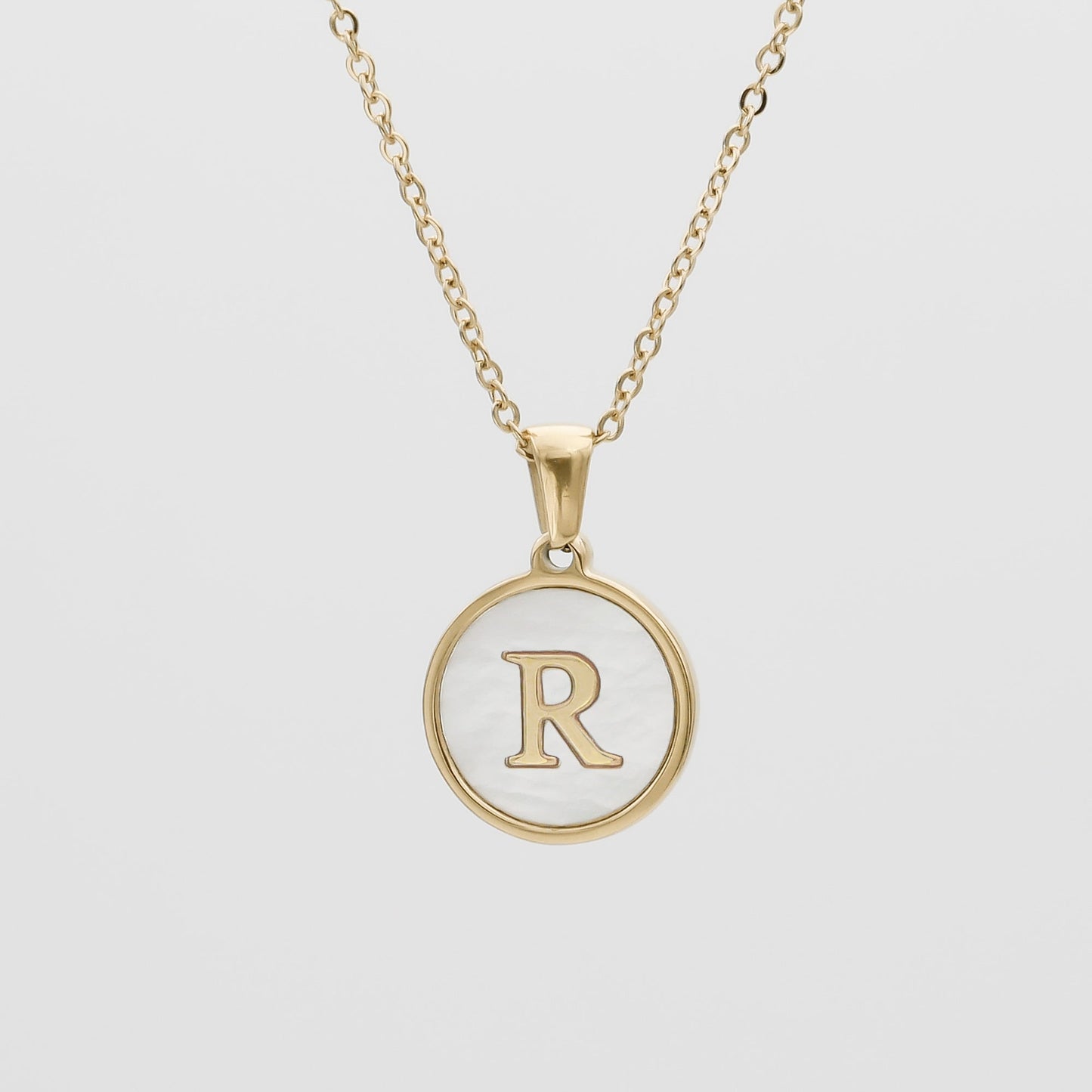Ava Opal Initial Necklace