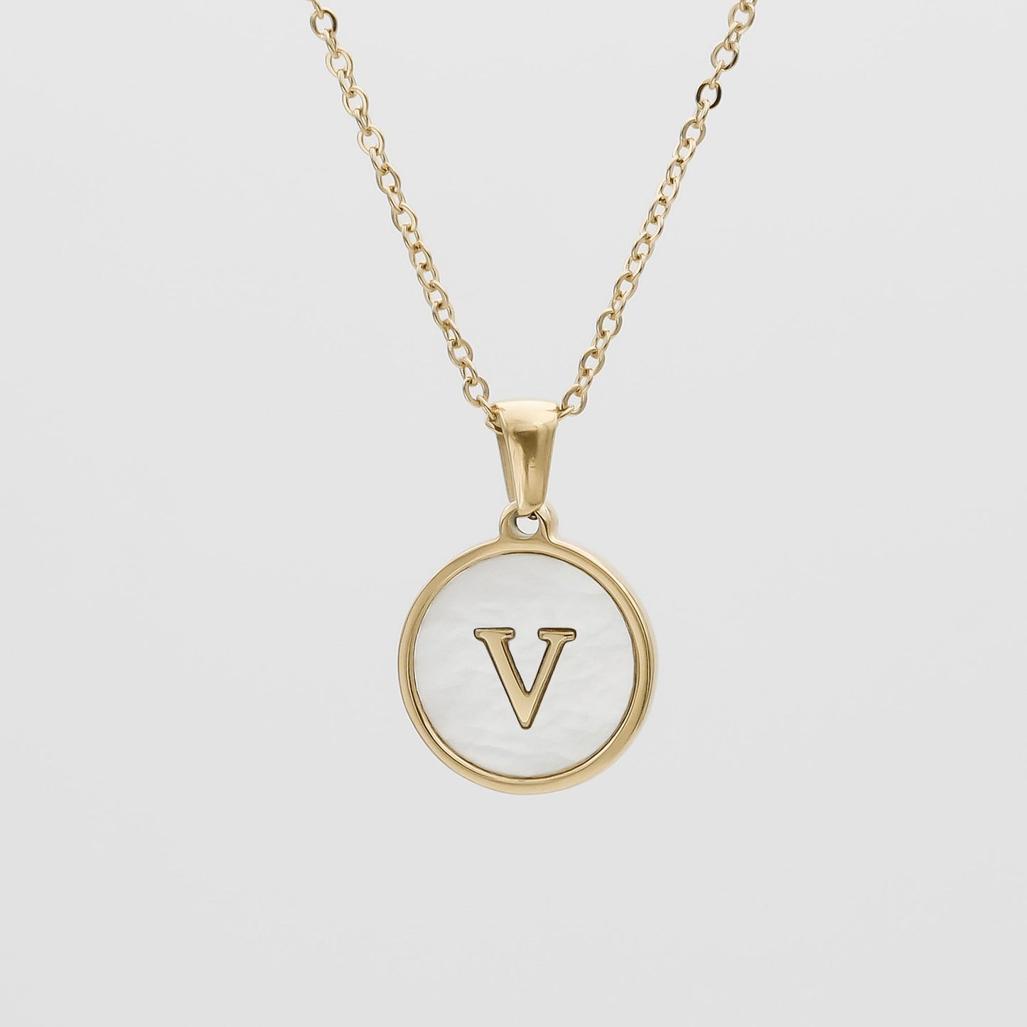 Ava Opal Initial Necklace