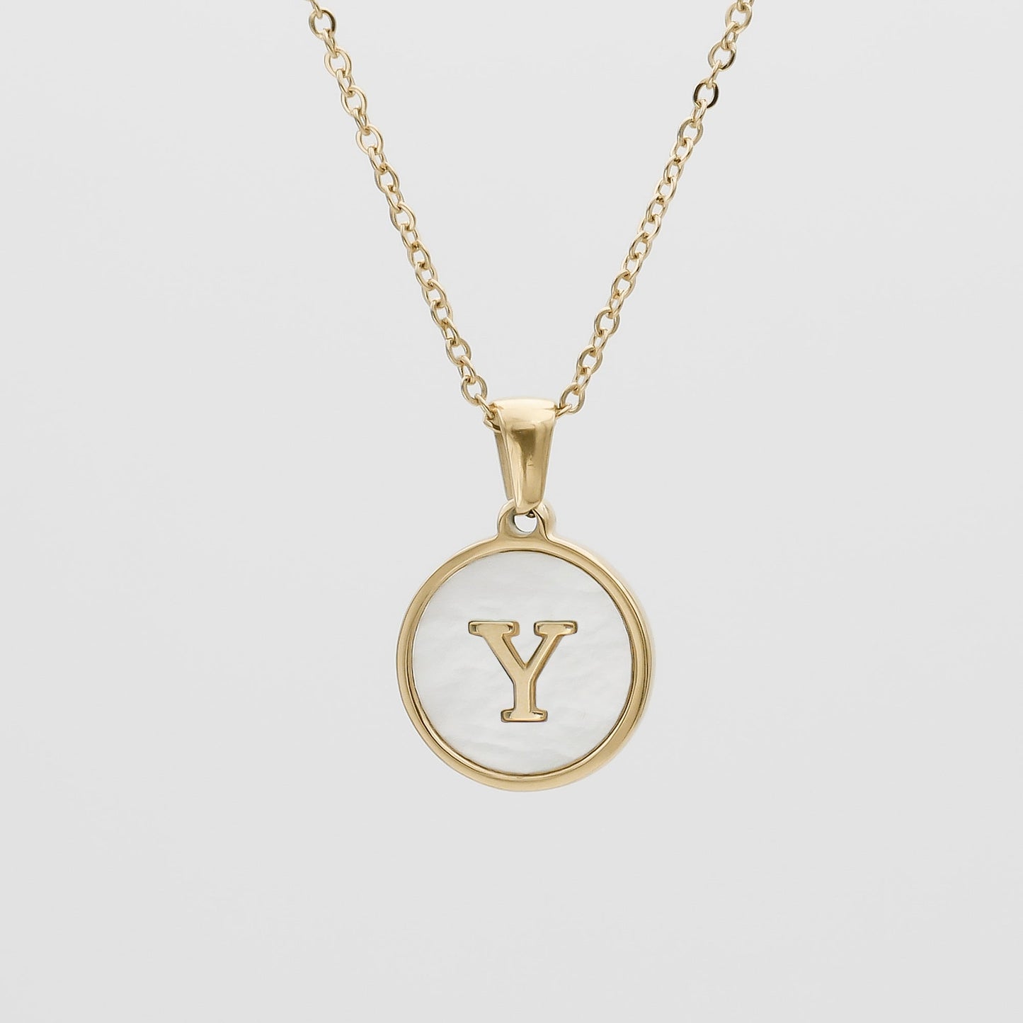 Ava Opal Initial Necklace