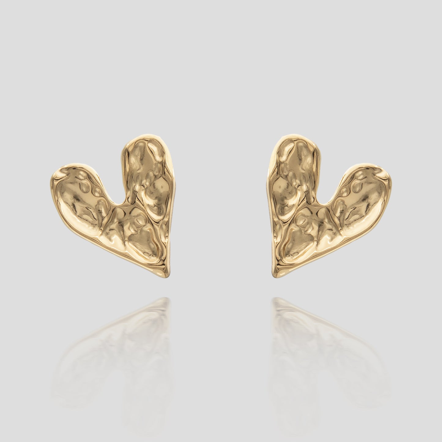 Cari Hammered Heart Earrings