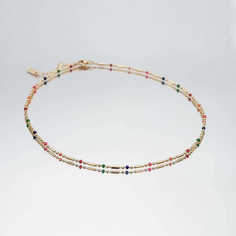 Elsie Rainbow Bead Necklace