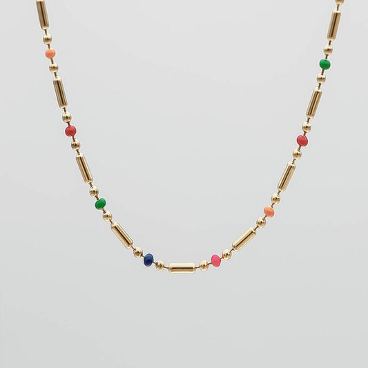 Elsie Rainbow Bead Necklace