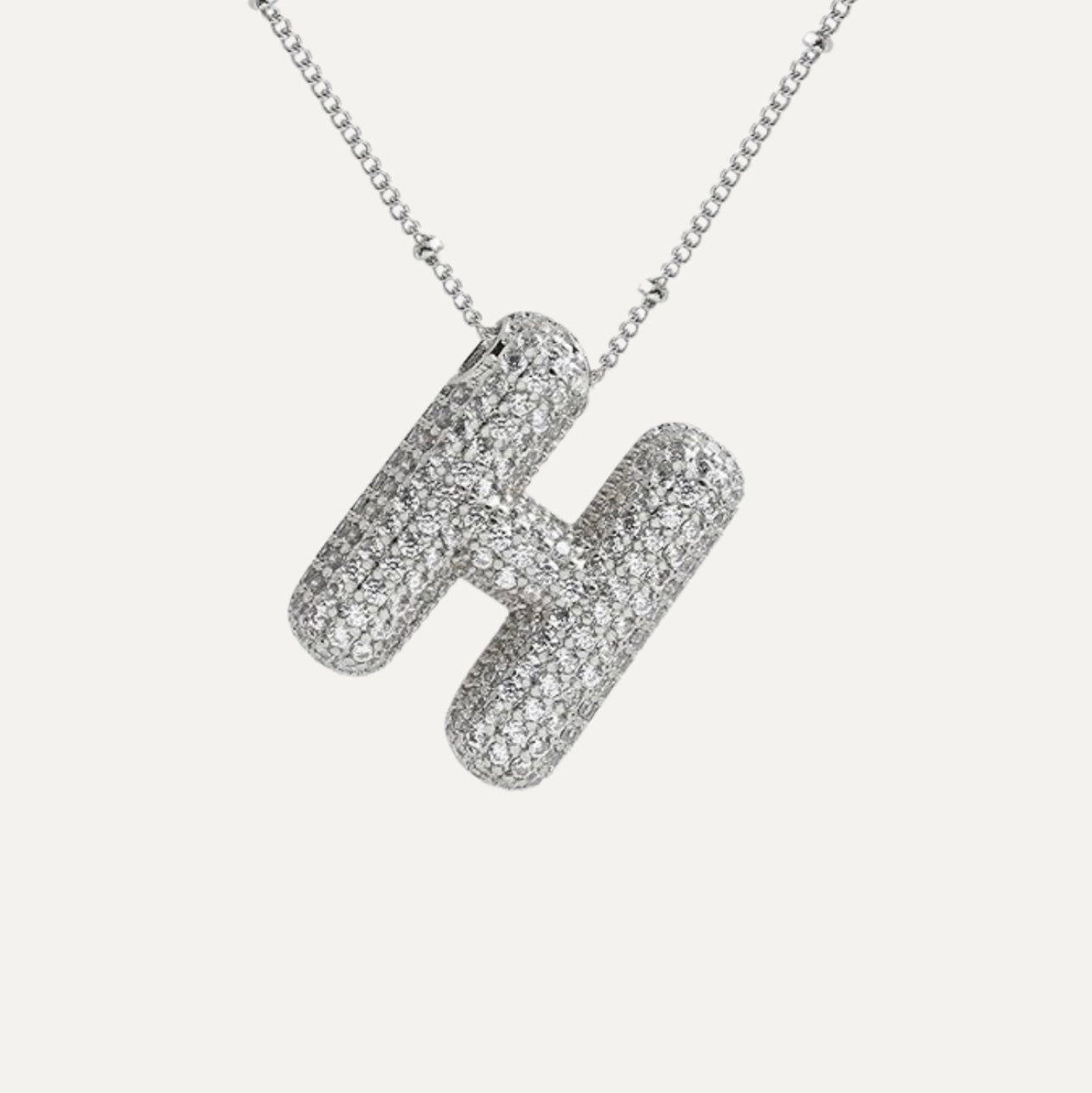 Savannah | Collana con Lettera a Bolla in Diamante