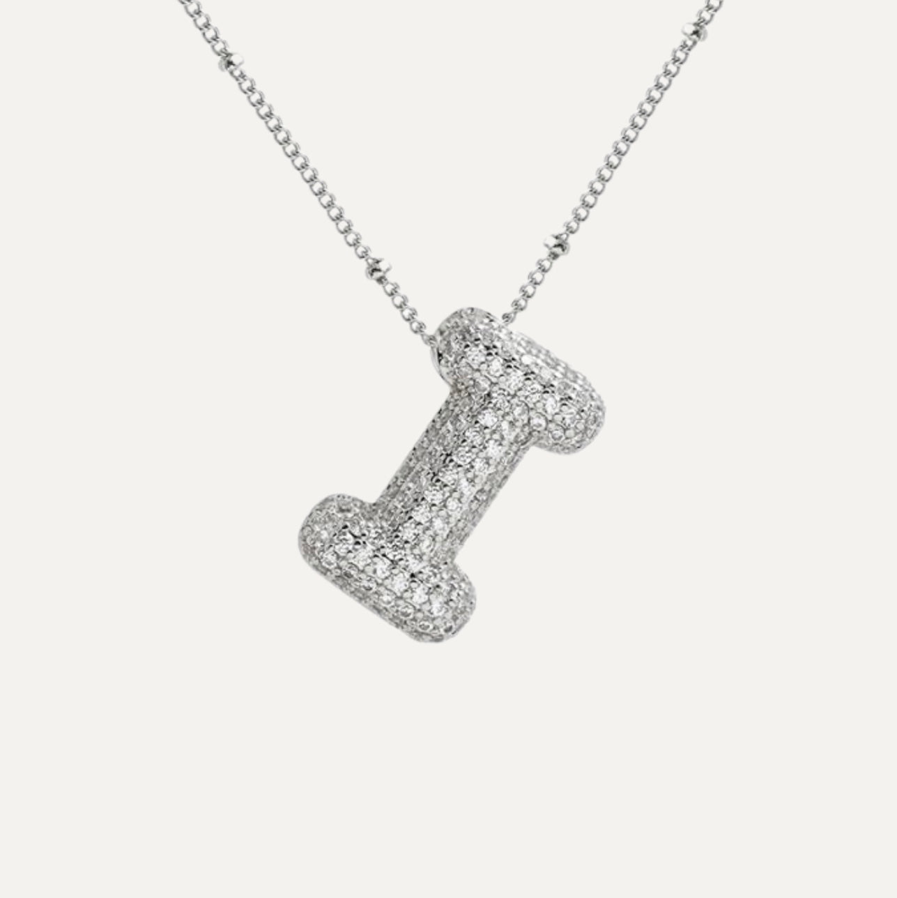 Savannah | Collana con Lettera a Bolla in Diamante